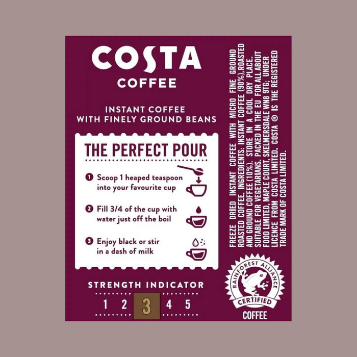 Instant Coffee with Finely Ground Beans Intense Dark Roast 6 x 100g