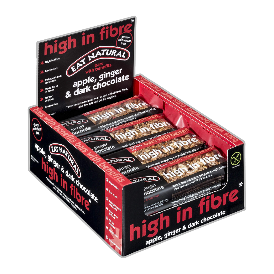 High In Fibre With Apple, Ginger & Dark Chocolate (Pack of 12)