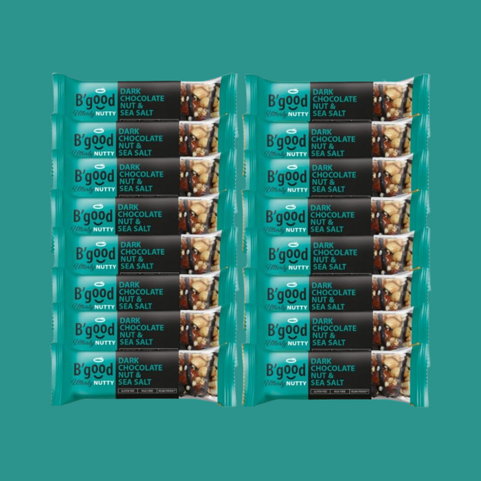 B'good Utterly Nutty Dark Chocolate Nuts & Sea Salt 16 x 40g