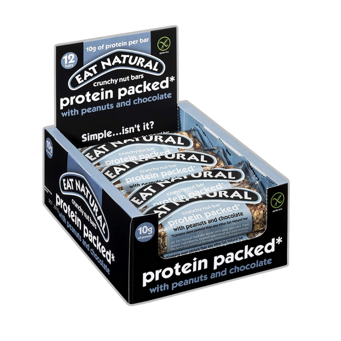Protein Packed Nut Bar with Peanuts & Chocolate (Pack of 12)