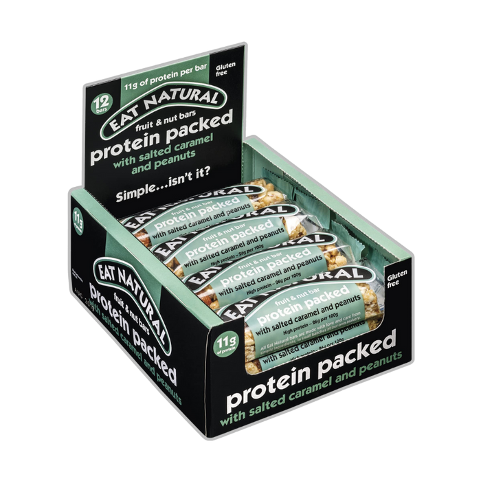 Protein Packed Fruit & Nut Bar with Salted Caramel & Peanuts (Pack of 12)