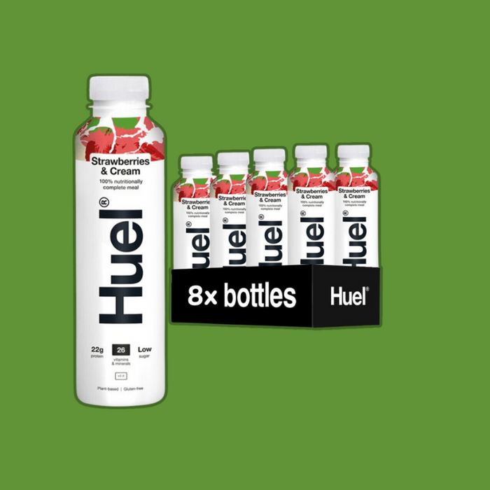 Huel Complete Meal Drink in Strawberries & Cream flavor