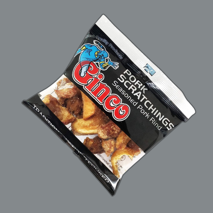 Ginco's traditional pork scratchings, a pub favorite now in your home.