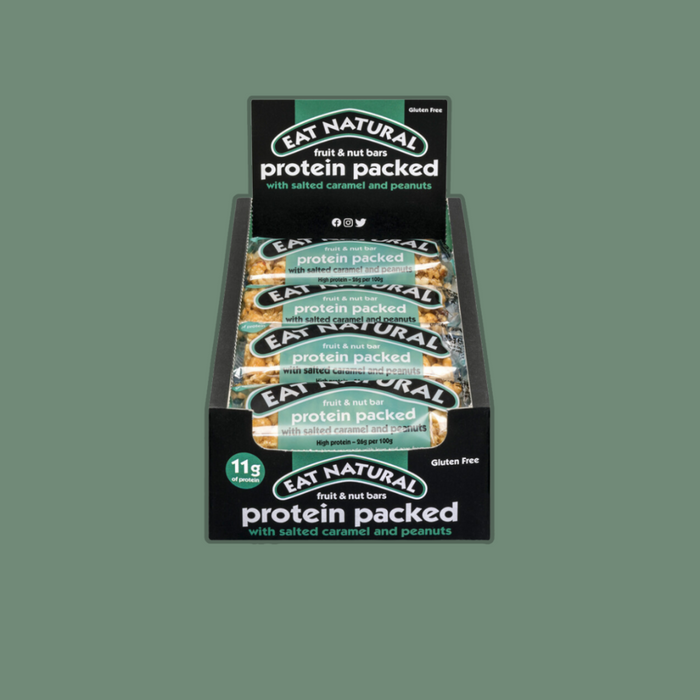 Protein Packed Fruit & Nut Bar with Salted Caramel & Peanuts (Pack of 12)