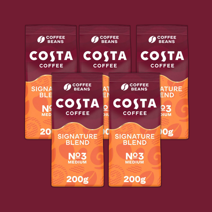 Costa Signature Blend Coffee Beans 5 x 200g