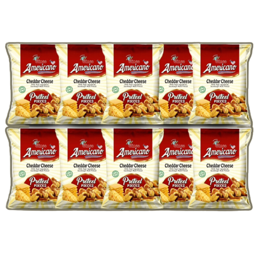 Cheddar Cheese and Ham Pretzel Pieces (Pack of 10)