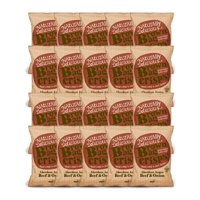 Pack of Aberdeen Angus Beef & Onion British Potato Crisps 20x40g