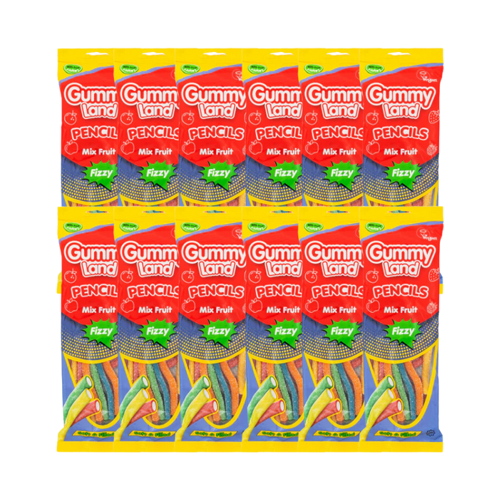 Gummy Land Mix Fruit Pencils Sweets 150g - Colorful Fruity Gummies