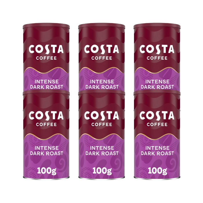 Instant Coffee with Finely Ground Beans Intense Dark Roast 6 x 100g