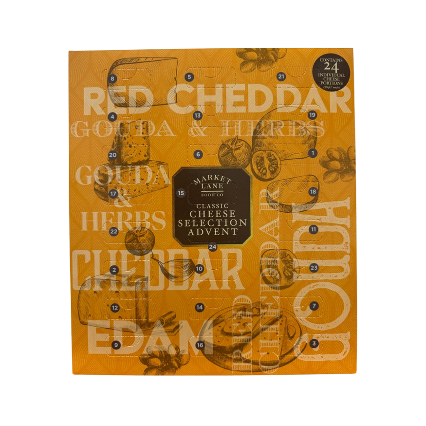 Market Lane Food Company Classic Cheese Advent Calendar Selection 2025 (Pack of 1)