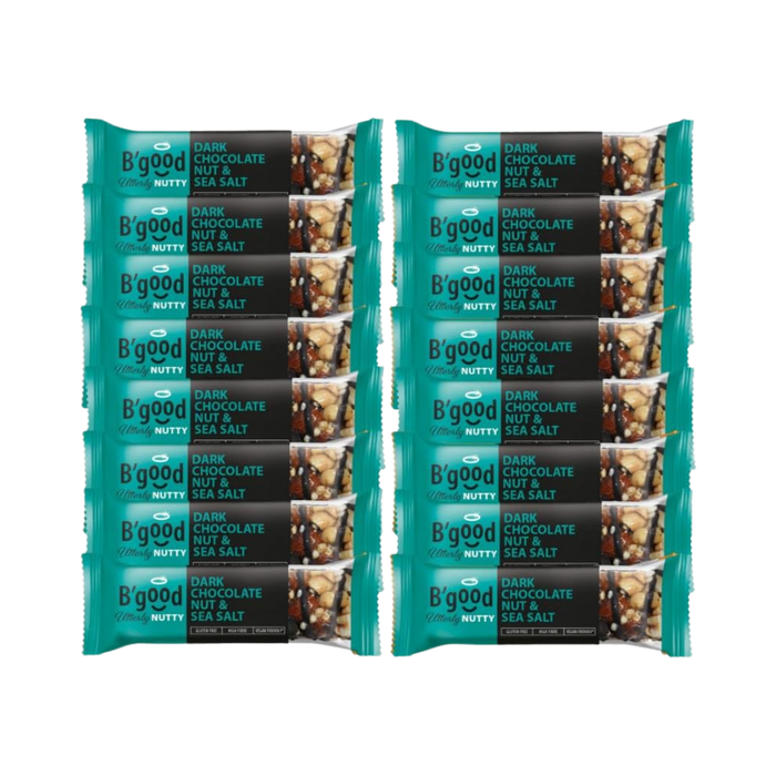 B'good Utterly Nutty Dark Chocolate Nuts & Sea Salt 16 x 40g