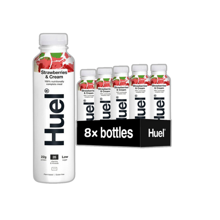 Huel Strawberries & Cream Complete Meal Drink bottle