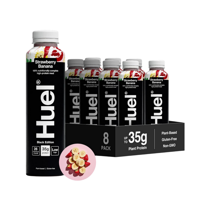 Huel Strawberry Banana Black Edition Complete Meal Drink 500ml (Pack of 8)