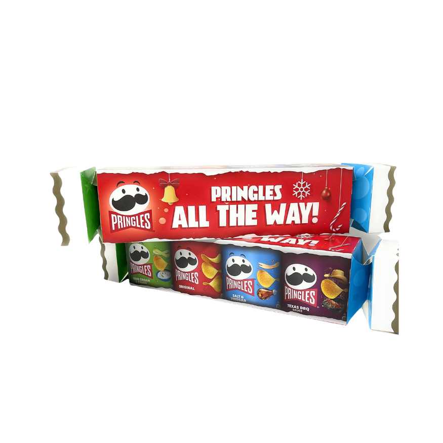 Pringles Christmas Cracker Crisps Gift Set 4 Pieces (Pack of 1)