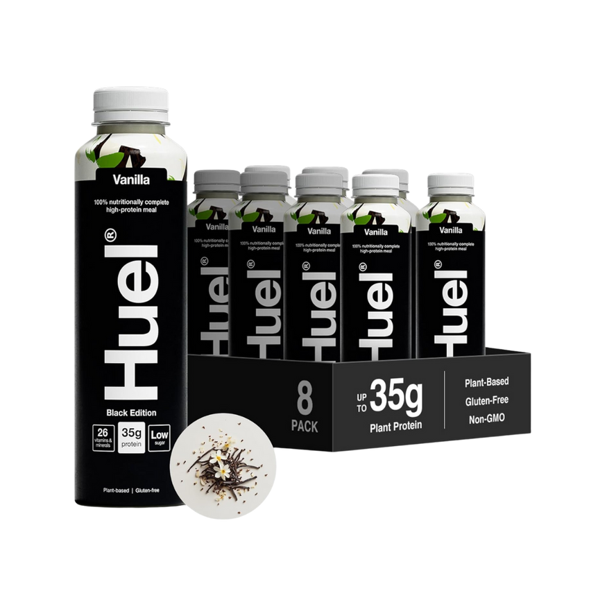 Huel Vanilla Black Edition Complete Meal Drink 500ml (Pack of 8)