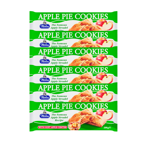 Merba Apple Pie Cookies 200g pack with soft apple center