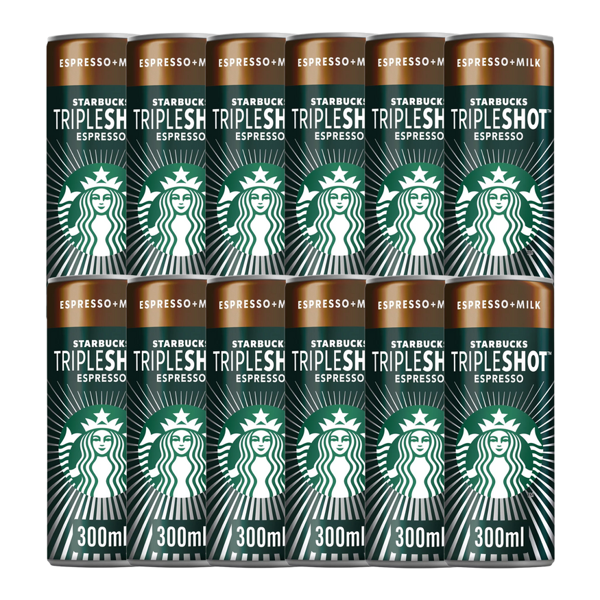Starbucks Tripleshot Espresso Iced Coffee 300ml (Pack of 12)
