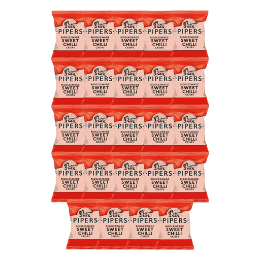PIPERS Biggleswade Sweet Chilli Crisps in their 40g packaging.