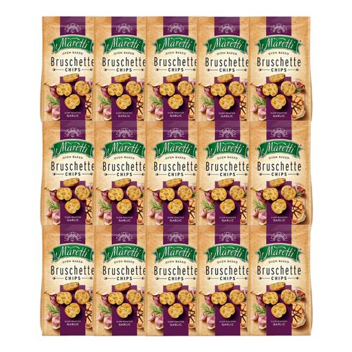 Maretti Roasted Garlic Bruschette Chips 70g front of pack
