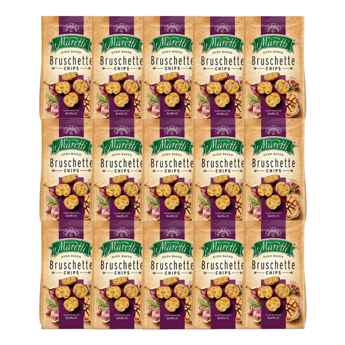 Maretti Roasted Garlic Bruschette Chips 70g front of pack
