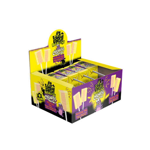 CCCM Duo Pops Tropical Ting lollipops in their colorful packaging.