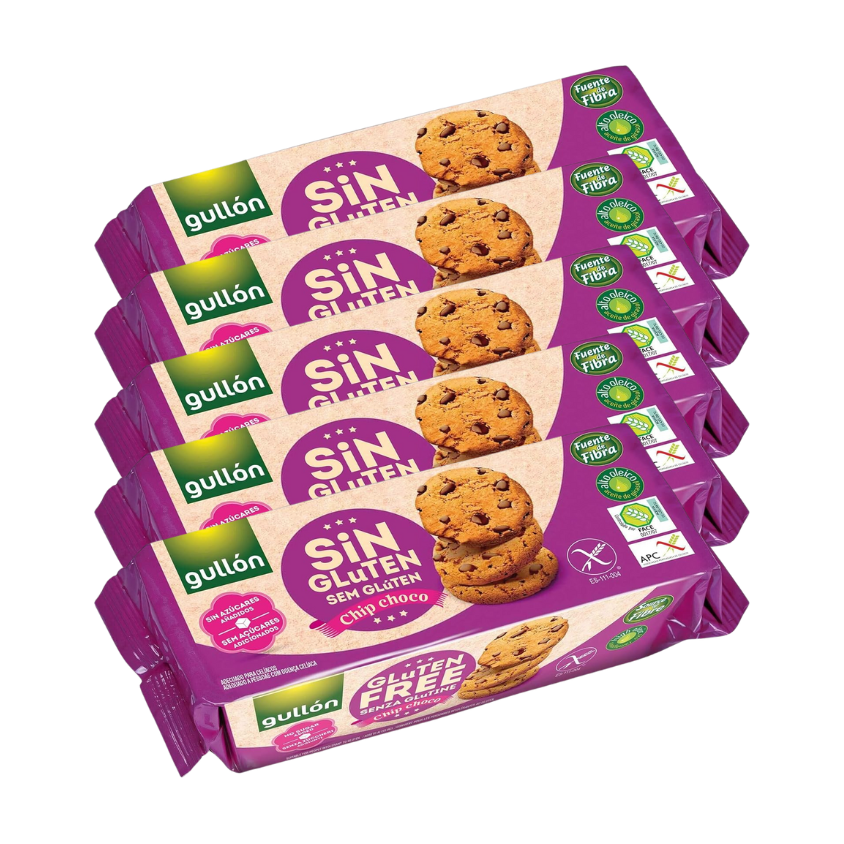 Gullon Gluten Free Chocolate Chip Cookies 130g (Pack of 5)