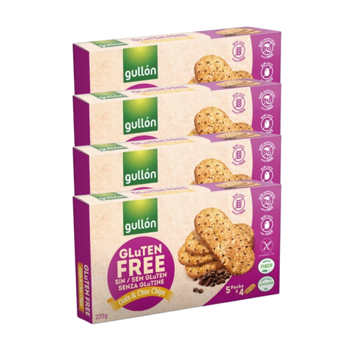 Gullon gluten free chocolate chip biscuits in packaging