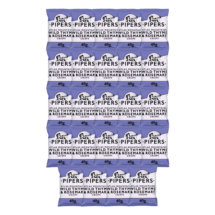 PIPERS Atlas Mountains Wild Thyme & Rosemary Crisps 40g x 24