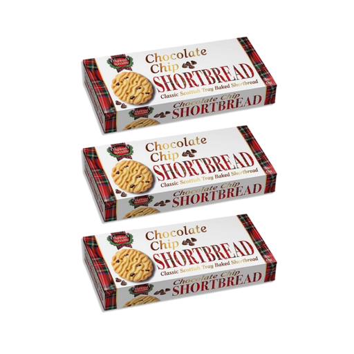 Highland Chocolate Chip Shortbread Rounds pack of 3 Scottish biscuits