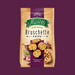 Close-up of crunchy garlic bruschetta chips