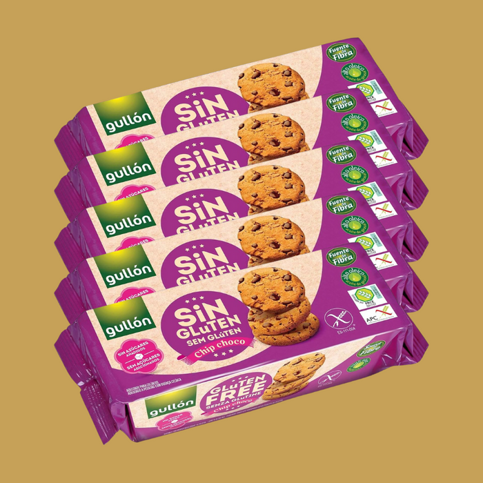 Individual packs of gluten-free cookies stacked neatly