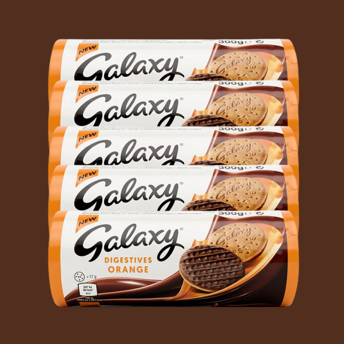 Side view of digestive biscuits stacked for serving