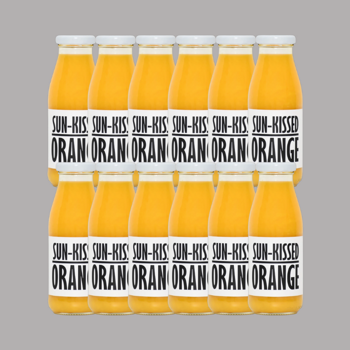A close-up of the juice label highlighting "100% cold-pressed, no added sugar."