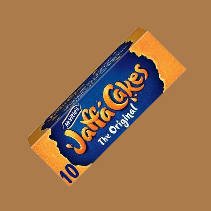 Jaffa Cakes served with tea on a white plate