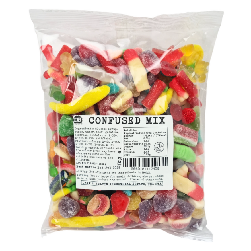 Confused mix, Pick & Mix Sweets 1kg - 20 Varieties