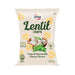 Five 100g bags of Oho Lentil Crisps (Pesto & Mozzarella) in a multi-pack, front view showing the packaging with brand logo and flavor label