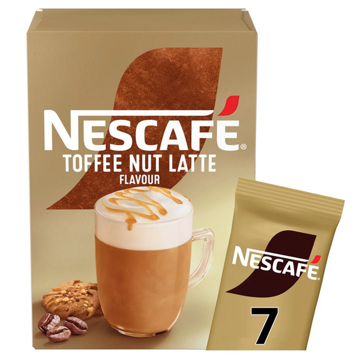 Nescafé Toffee Nut Latte 7 sachets instant coffee pack