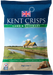 Kent Crisps Lamb and Rosemary 40g — pack of 20 individual potato crisp bags, savory lamb-and-rosemary flavored snack from the British Kent Crisps brand