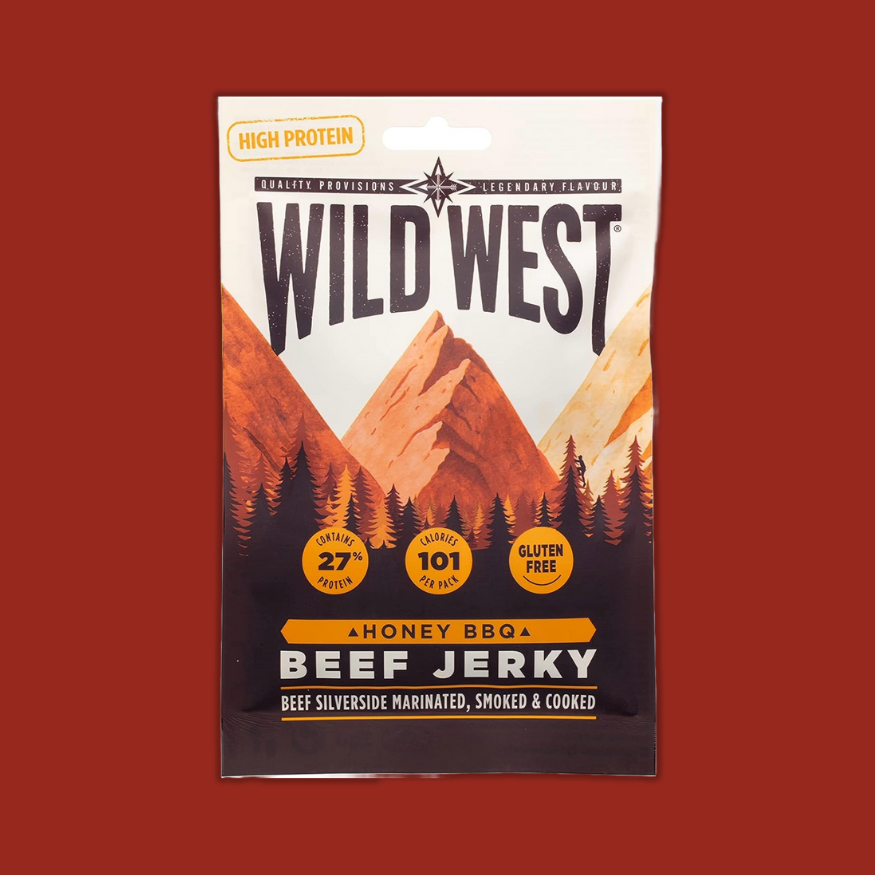 Wild West Beef Jerky Honey BBQ (Pack of 12)
