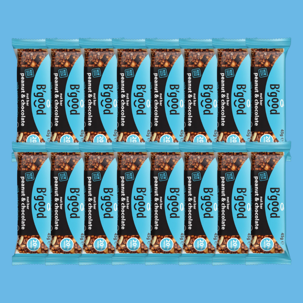 B'good Peanuts & Chocolate Bar 16 x 45g