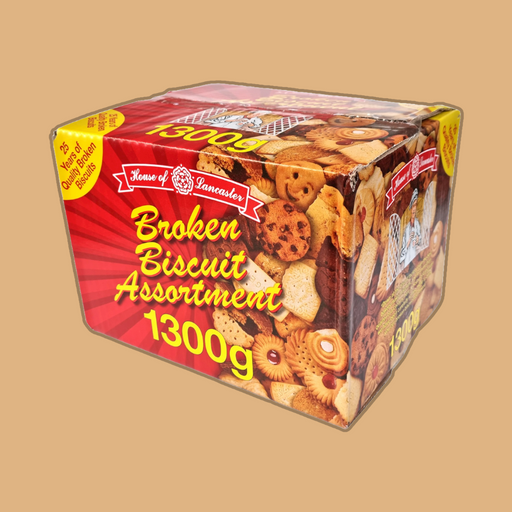 Selection of chocolate and classic broken biscuits from the House of Lancaster.