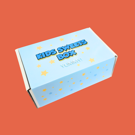 Individually wrapped retro sweets on a colourful display background