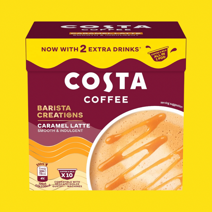 Costa Caramel Latte Pods 4x10 Capsules