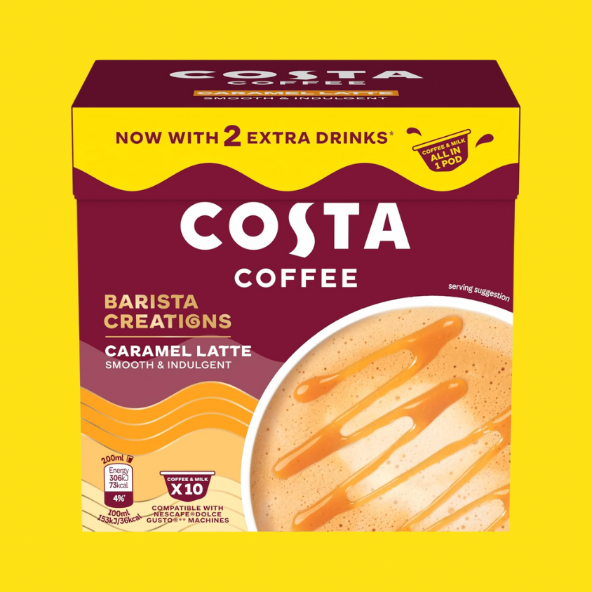 Costa Caramel Latte Pods 4x10 Capsules