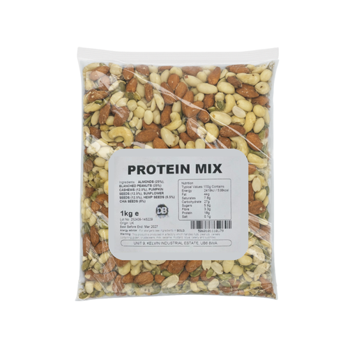 Protein nut and seeds blend 1kg bag with almonds and seeds