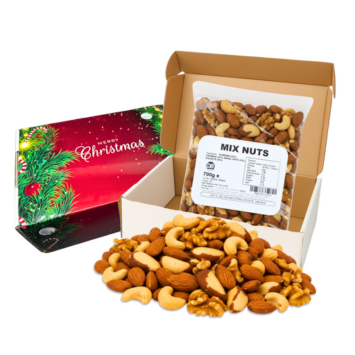 Premium raw unsalted mixed nuts gift box 1kg