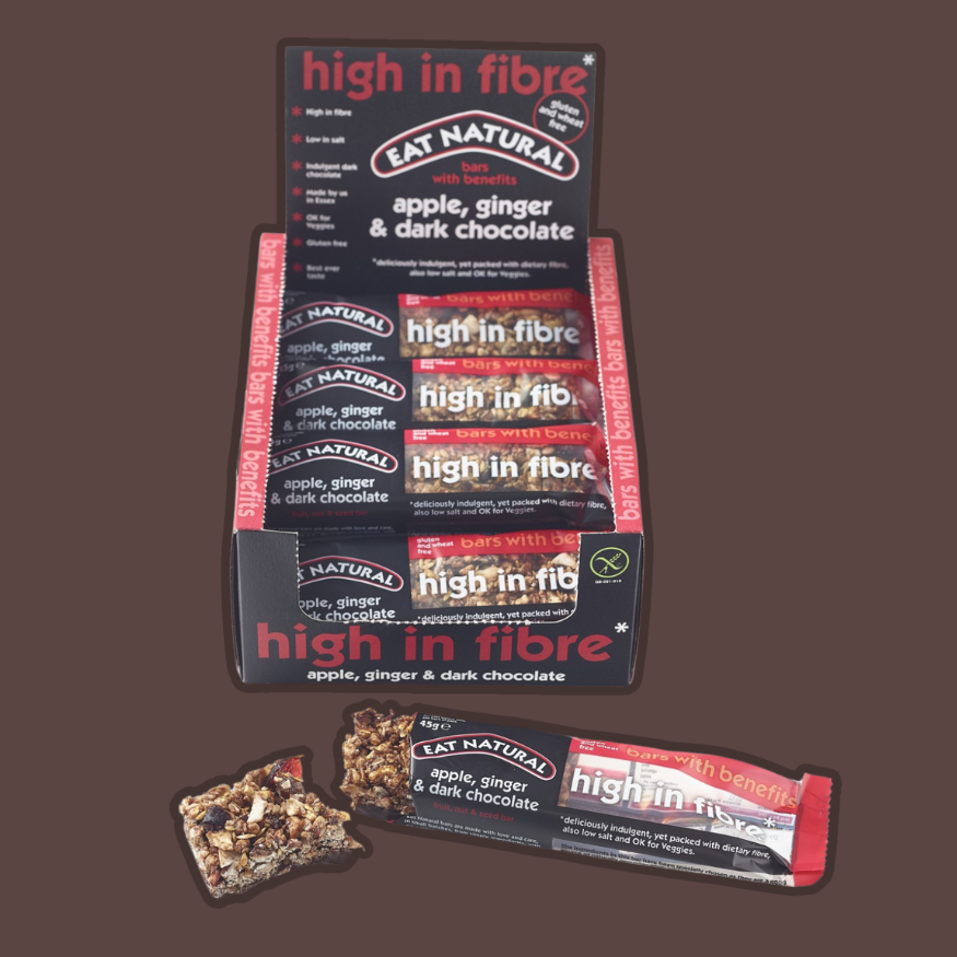 High In Fibre With Apple, Ginger & Dark Chocolate (Pack of 12)