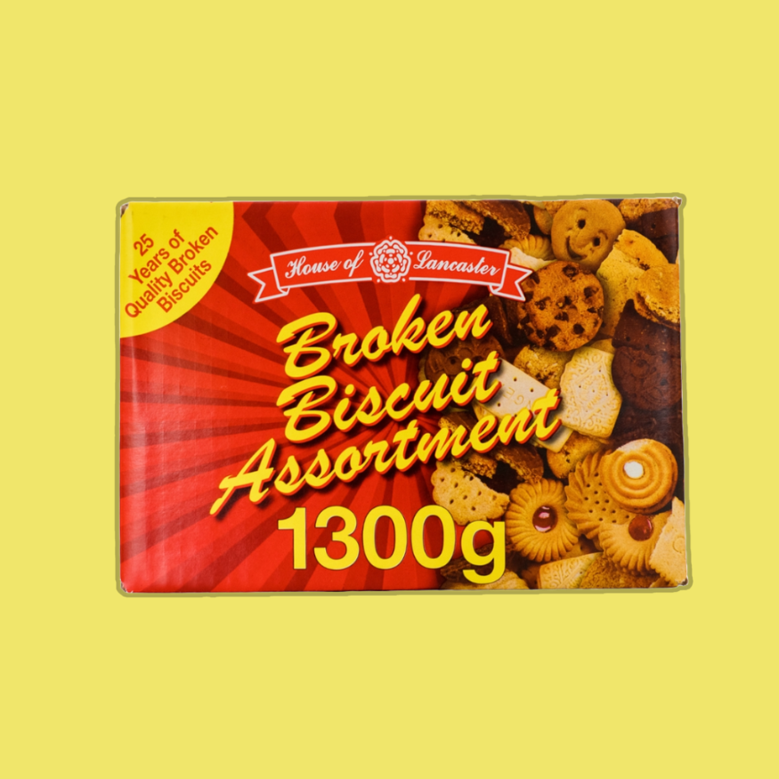 Premium assortment of broken biscuits, showcasing a variety of flavours and textures.