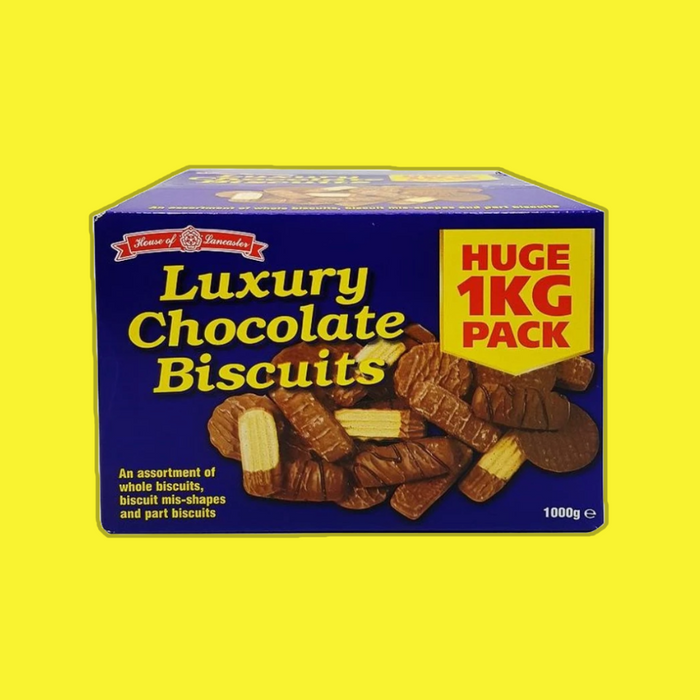 Selection of broken chocolate biscuits showcasing their rich texture and chocolatey goodness.