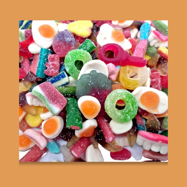 Colorful and diverse Pick & Mix Sweets assortment